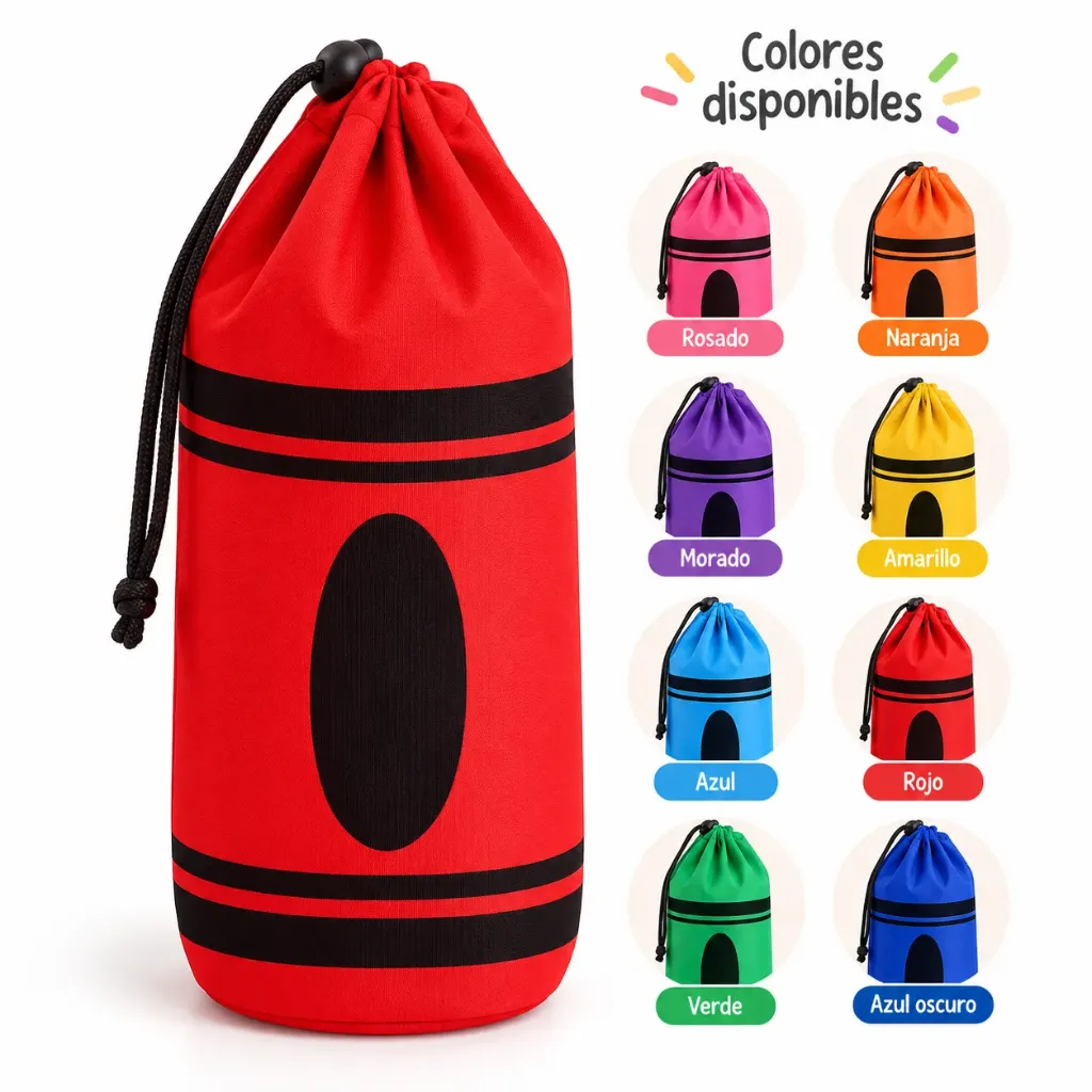 Bolsa de Tela Diseño Crayon 35x15 cms